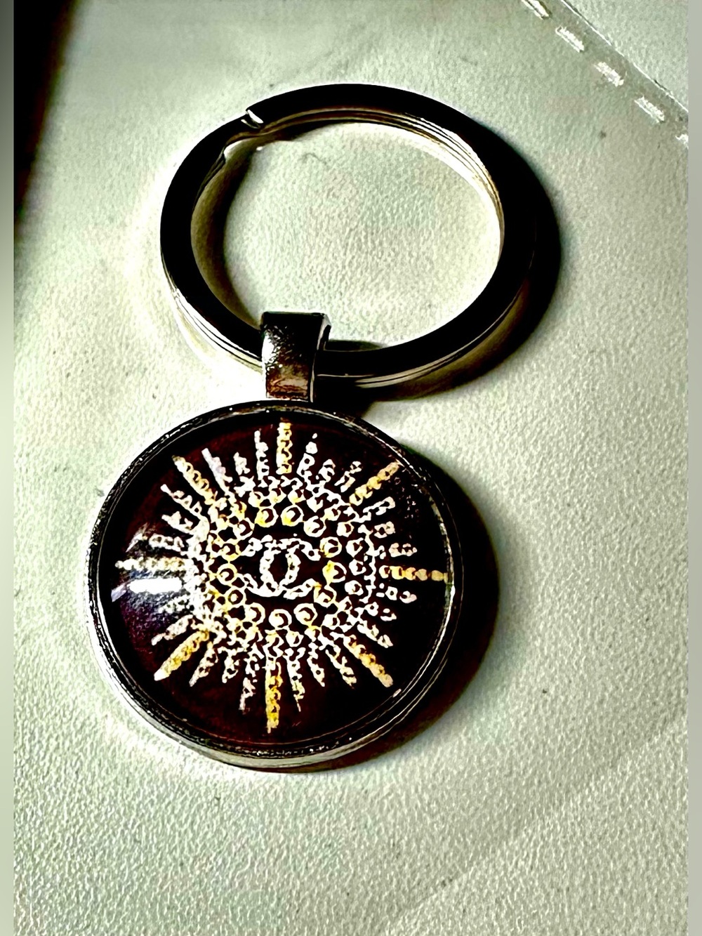 CHANEL Novelty Gift Set: Black Baseball Cap Gold Sunburst Emblem w/ Key Chain - Picture 13 of 16